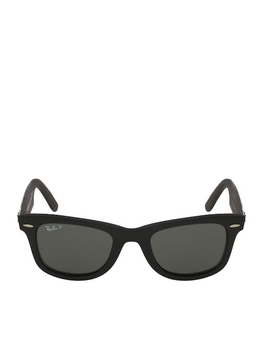 Ray Ban Wayfarer Sunglasses with Black Plastic Frame and Green Lens RB2140 6065
