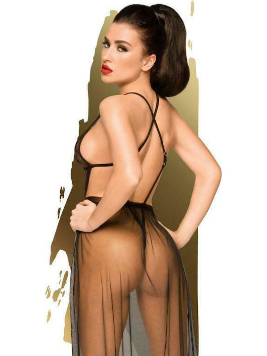 Penthouse Best Foreplay Sexy Κορμάκι με Διαφάνεια Μαύρο