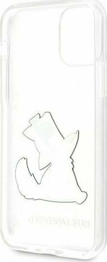 Karl Lagerfeld Transparent Choupette Fun Umschlag Rückseite Silikon Transparent (iPhone 11)