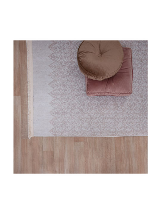 Palamaiki DC005 Rug Rectangular with Fringes Ecru