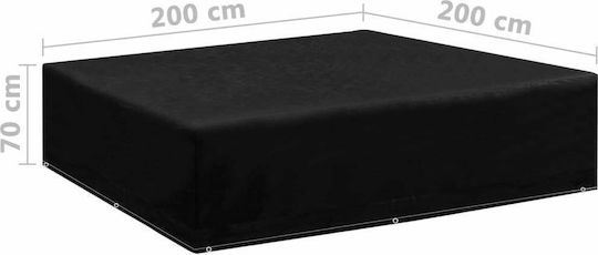 vidaXL Sofa Cover Black 200x200x70cm 2pcs