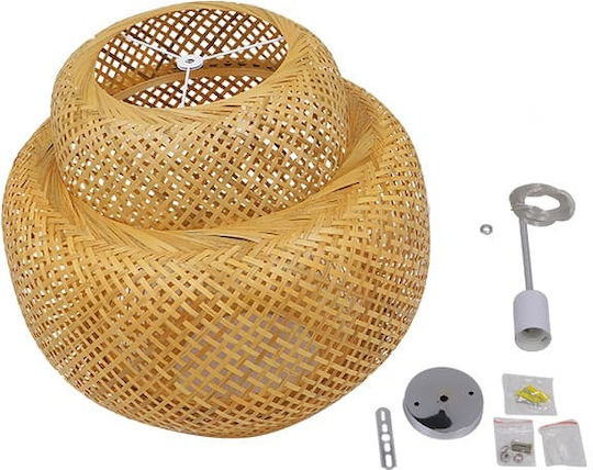 GloboStar Malvides Light Lustră Maro Rețea cu Dulie E27 56x54cm.