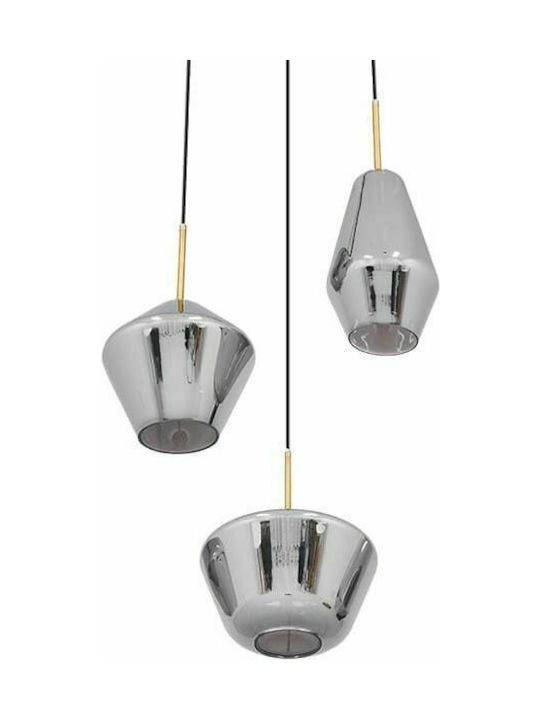 GloboStar Nefelt Pendant Light Gold with Socket E27 50x30cm