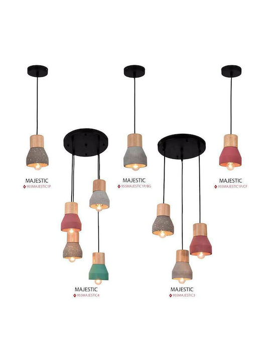 Elmark Sailor Pendant Light Suspension for Socket E27 Pink