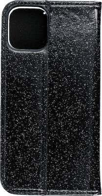 Forcell Shining Synthetic Leather Book Black (iPhone 12 / 12 Pro)