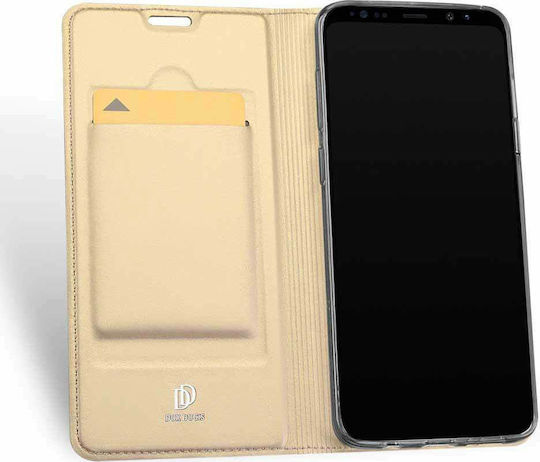 Dux Ducis Skin Pro Book Piele artificială Auriu (iPhone XR)