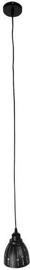 GloboStar Hunton Pendant Light Black Bell with Socket E27 12.5x12.5cm