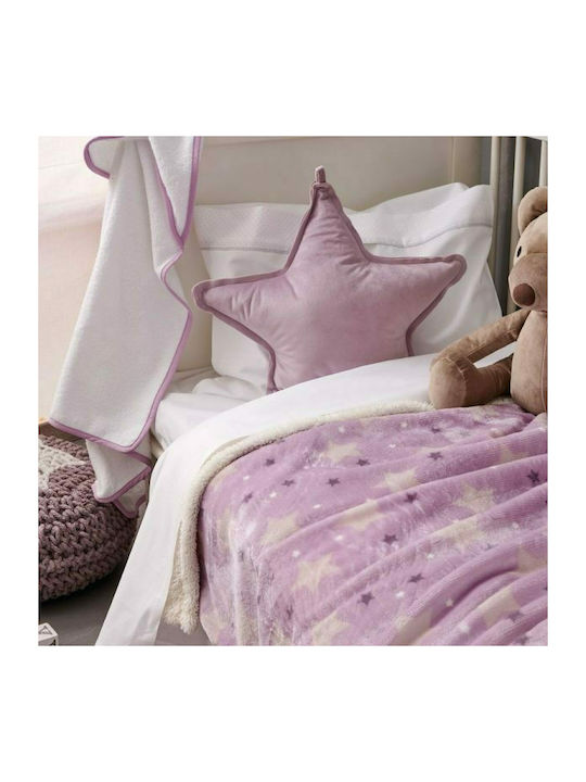 Palamaiki Pătură Pătuț Sky Girl Fleece Violet 110x140cm