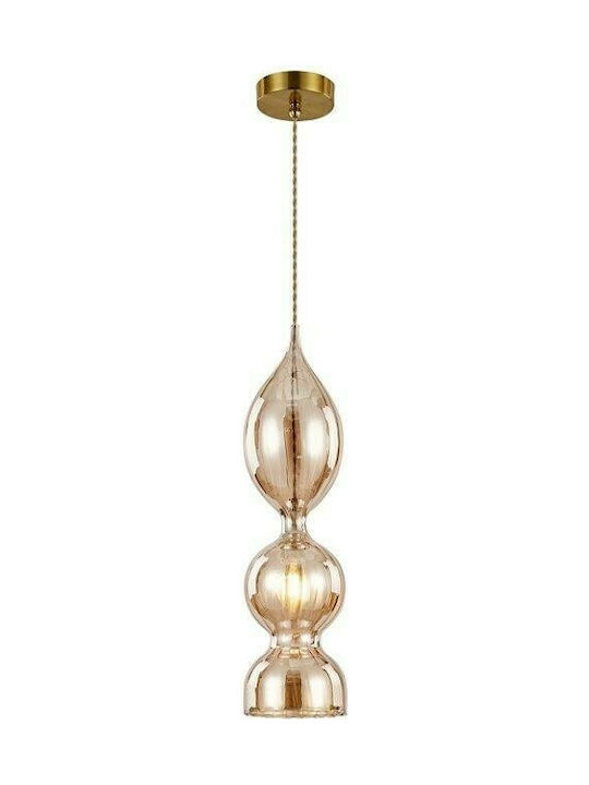 Luma Pendant Light Honey with Socket E27 16x55cm