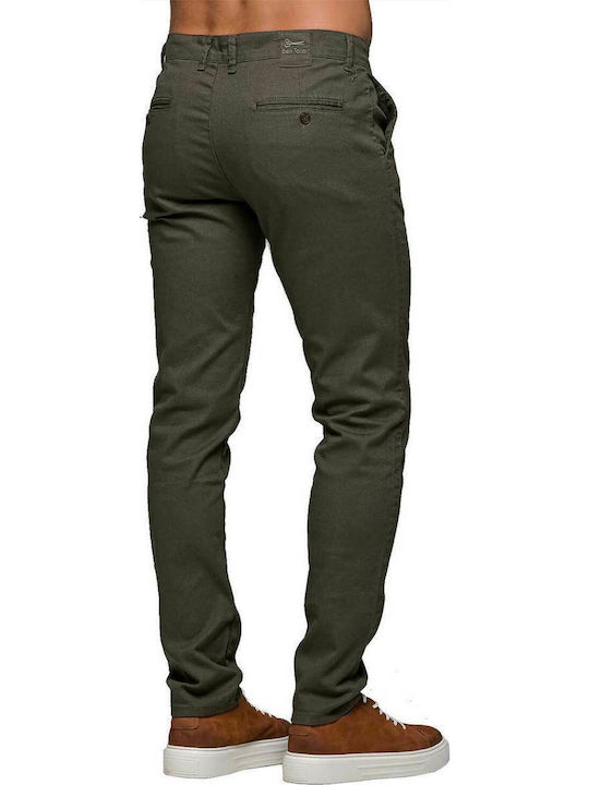 Trousers Chino Elastic in Regular Fit Khaki