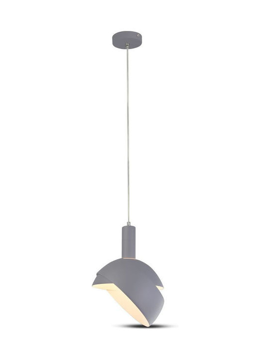 V-TAC Pendant Light Single-Light Bell for Socket E27 Gray