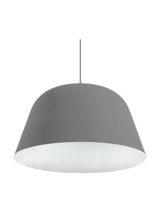 GloboStar Westvale Pendant Light Suspension Bell for Socket E27 Gray