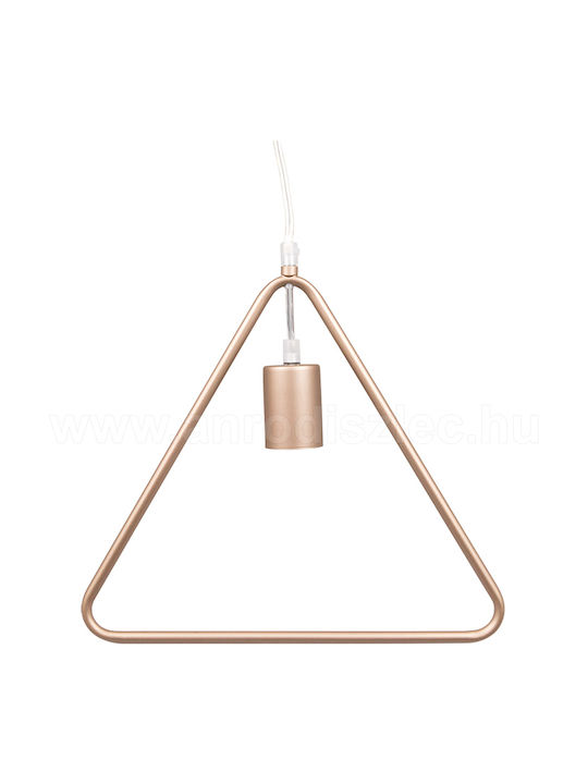V-TAC Triangle Pendant Light Gold with Socket E27 32x32x135cm