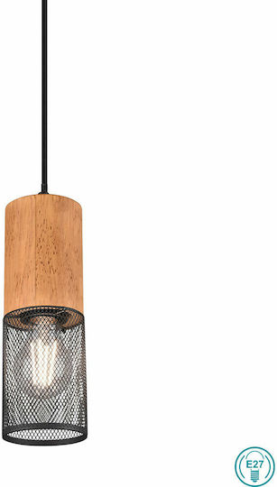 Trio Lighting Tosh Pendant Light Brown with Socket E27 10x150cm