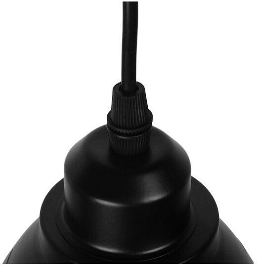 GloboStar Laguna Pendant Light Black Bell with Socket E27 12.5x12.5cm