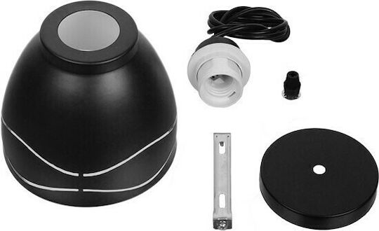 GloboStar Laguna Pendant Light Black Bell with Socket E27 12.5x12.5cm