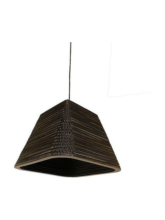 GloboStar Corfu Hängelampe Braun Glocke mit Fassung E27 38x38x30cm.