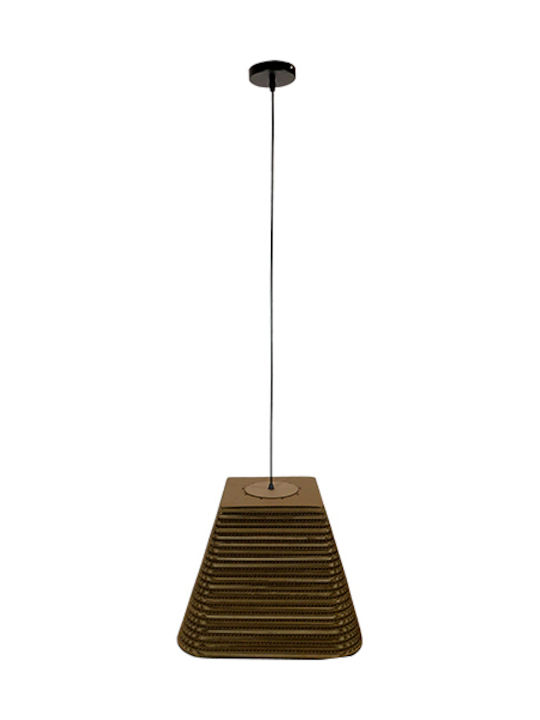 GloboStar Corfu Hängelampe Braun Glocke mit Fassung E27 38x38x30cm.