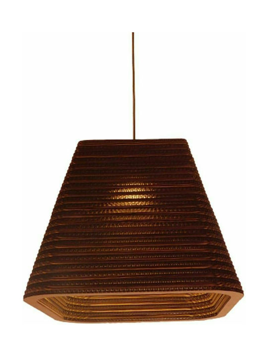 GloboStar Corfu Hängelampe Braun Glocke mit Fassung E27 38x38x30cm.