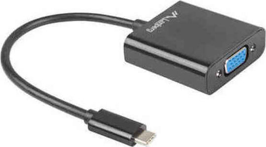 Lanberg Μετατροπέας USB-C male σε VGA female 1τμχ AD-UC-VG-01