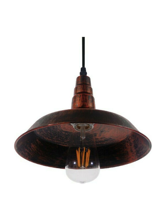 GloboStar Ray Hängelampe Bronze Glocke mit Fassung E27 26x25cm.