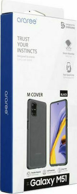 Samsung M Cover Back Cover Σιλικόνης Μαύρο (Galaxy M51)