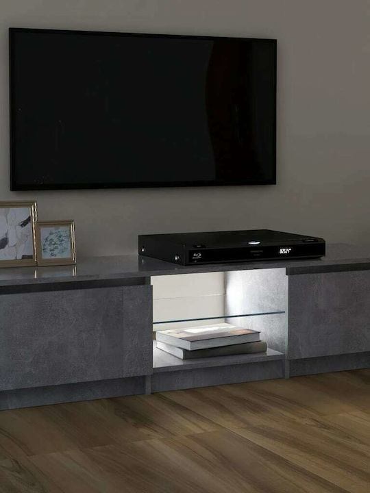 Stand TV Cu Iluminare LED Gri L120xA30xÎ35,5cm