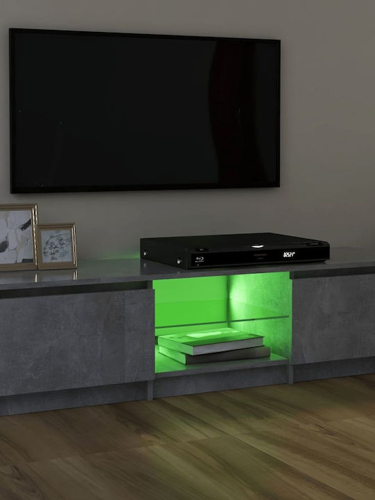 Stand TV Cu Iluminare LED Gri L120xA30xÎ35,5cm