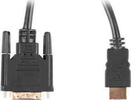 Lanberg Kabel DVI-D-Stecker - HDMI-Stecker 3m Schwarz (CA-HDDV-20CU-0030-BK)