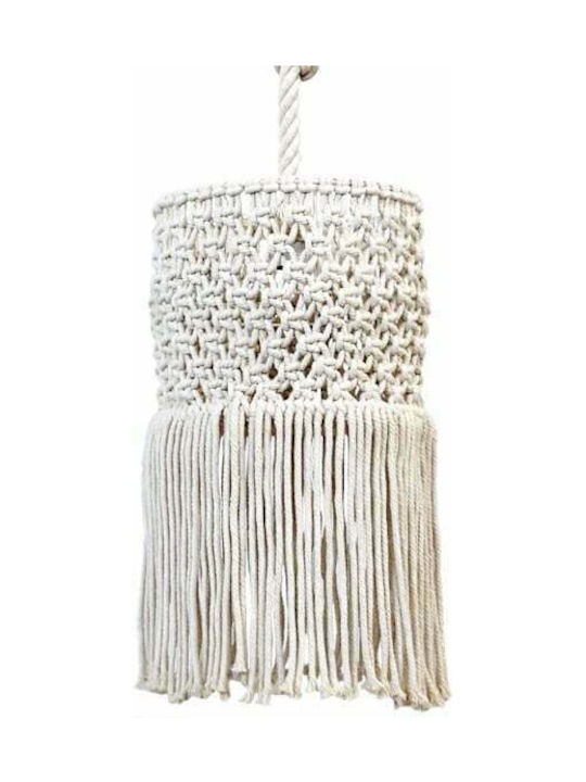 Heronia Pendant Light Suspension with Rope for Socket E27 White