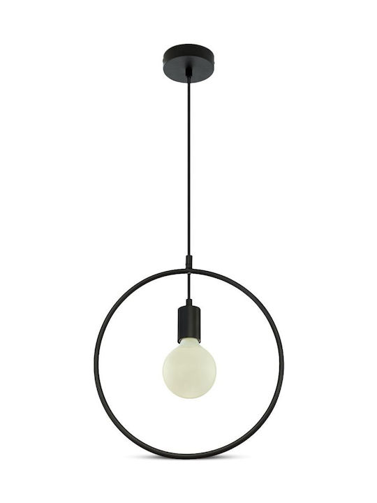 V-TAC Circle Hängelampe Schwarz mit Fassung E27 32x32x135cm.
