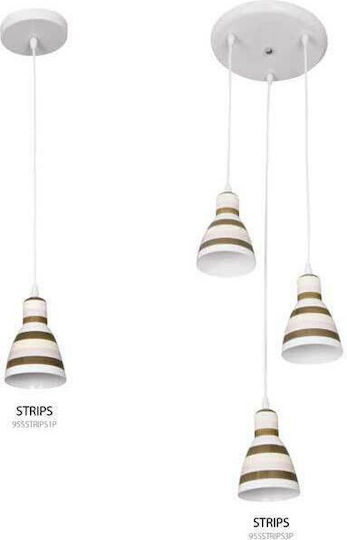 Elmark Strip Κρεμαστό Φωτιστικό Πολύχρωμο με Ντουί E27 13x13x122.5εκ.