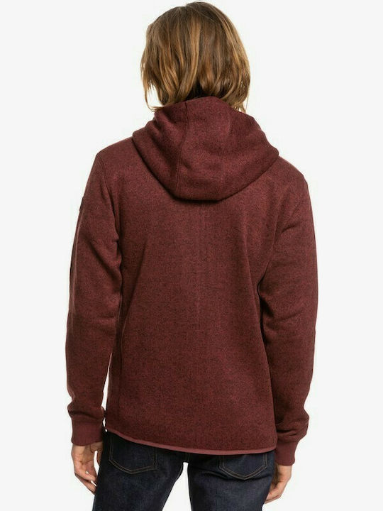 Quiksilver Keller Men's Hooded Cardigan with Zipper Merlot