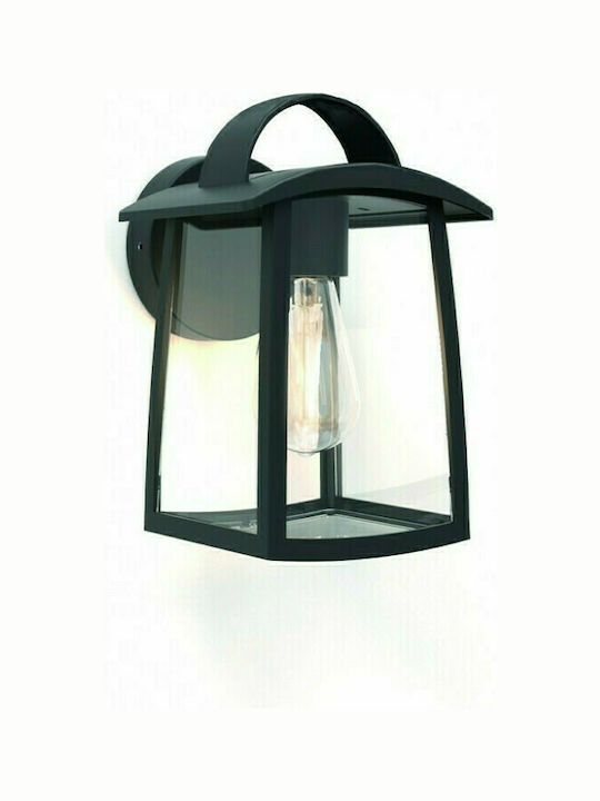 Lutec Kelsey Wall-Mounted Outdoor Lantern IP44 E27 Black