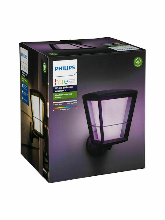 Philips Econic Επιτοίχιο Εξωτερικό Φαναράκι LED IP44 15W με RGBW Φως 35.2x29.7x25.9εκ.