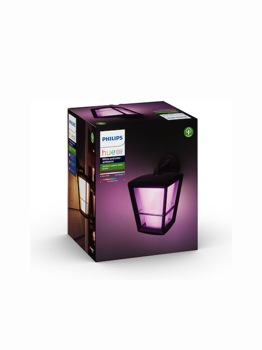Philips Econic Επιτοίχιο Εξωτερικό Φαναράκι LED IP44 15W με RGBW Φως