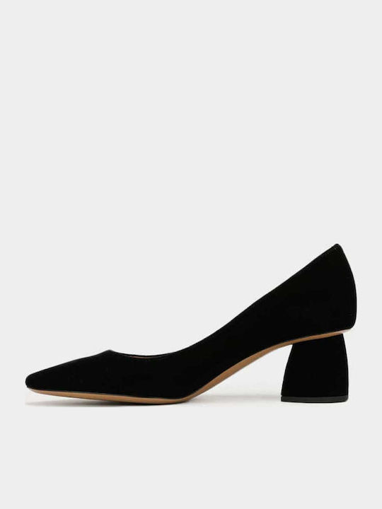 Emporio Armani Suede Μυτερές Γόβες Μαύρες
