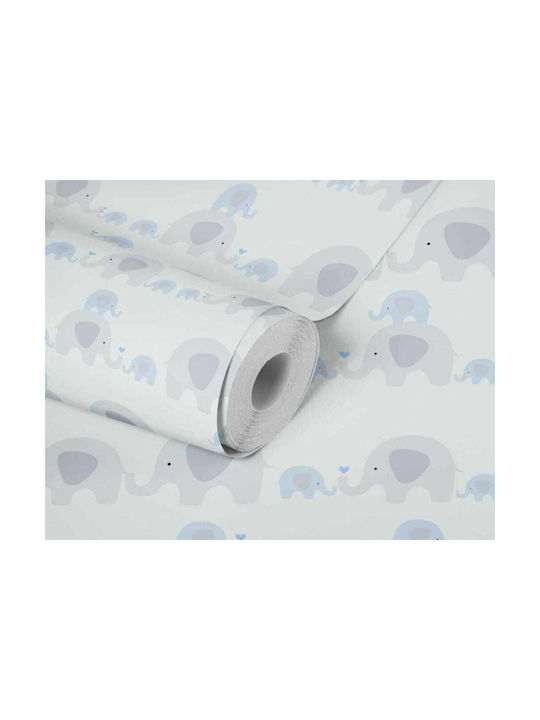 AS Creation Kids Wallpaper Vinyl Coated Baby Elephants L53xH1005εκ.