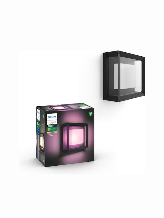 Philips Econic Επιτοίχια Εξωτερική Πλαφονιέρα LED IP44 15W με Ψυχρό Λευκό Φως 11.5x26x26εκ.