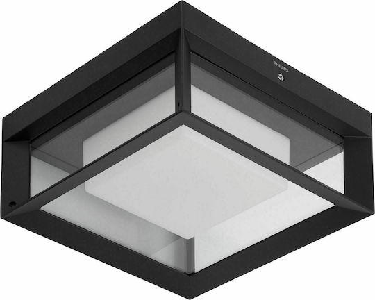 Philips Econic Wandmontierte Außen-Deckenleuchte LED IP44 15W mit Kaltweiß Licht 11.5x26x26εκ.