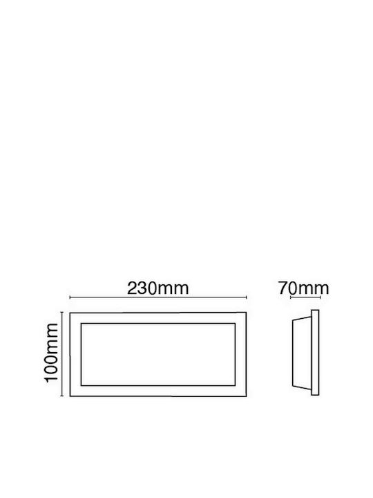 VK Lighting Wall-Mounted Outdoor Spot E27 IP65 23x10εκ.