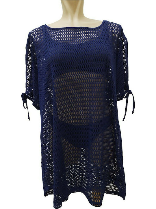 Vamp 6024 Damen Mini Kaftan Strand Marineblau 00-10-6024