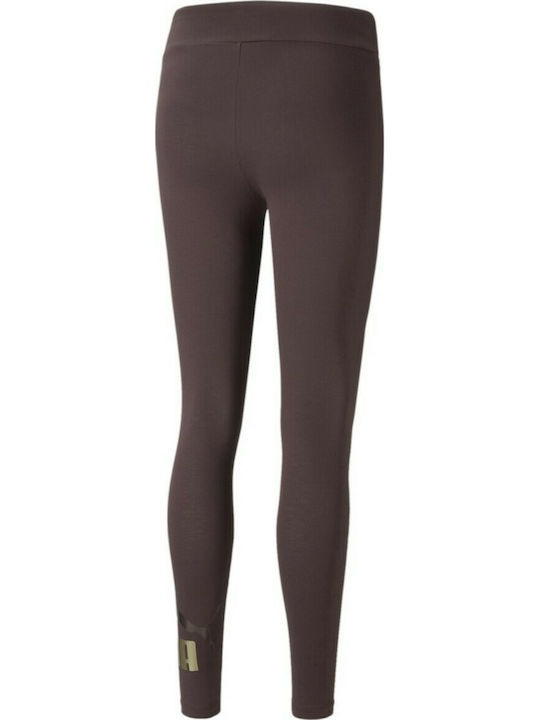 Puma Essential Metallic Ausbildung Frauen Lang Leggings Braun