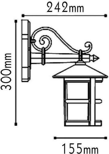 Aca Wasserfestes Laterna 24.2x30cm Aca Wasserfestes Laterna 24.2x30cm