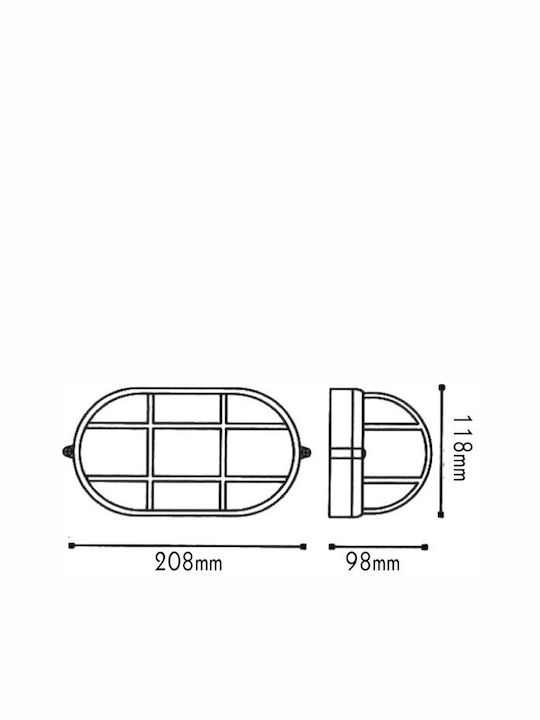 Aca Wall-Mounted Outdoor Turtle Light IP45 E27 Gold