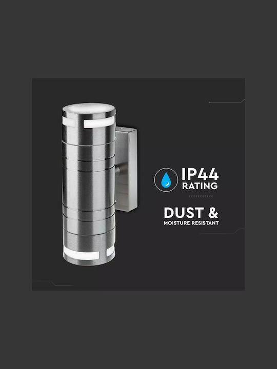 V-TAC Wall-Mounted Outdoor Spot Light GU10 IP44 Double Beam 11x6x17.8εκ.
