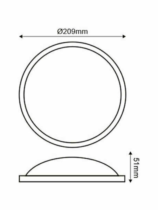 Aca Aplică Exterioară Montată pe Perete LED IP65 20W cu Alb Rece Lumină