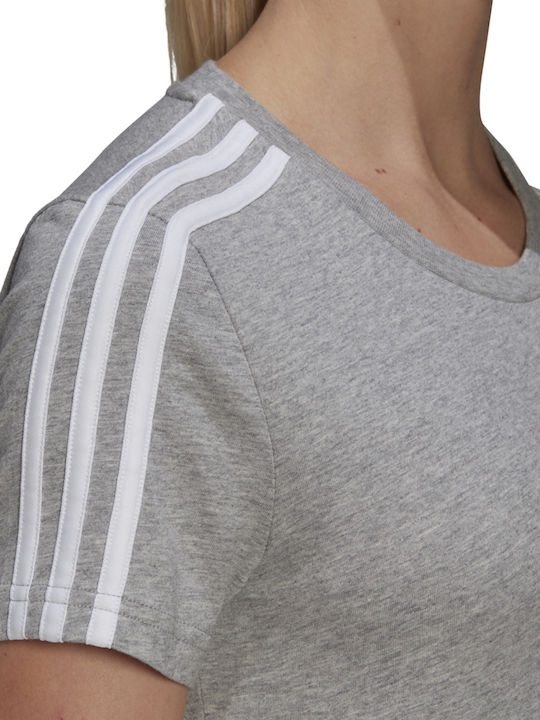 Essentials Slim 3-Stripes Damen T-Shirt Gray