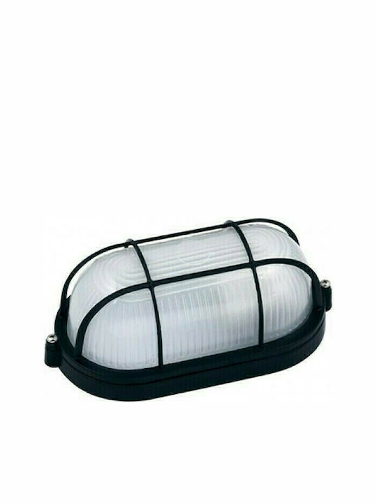 Eurolamp Wandmontierte Außenturtle IP44 E27 Schwarz