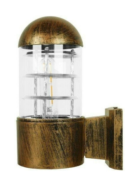 GloboStar Norma Modern Wall Lamp with Socket E27 Bronze Width 17cm